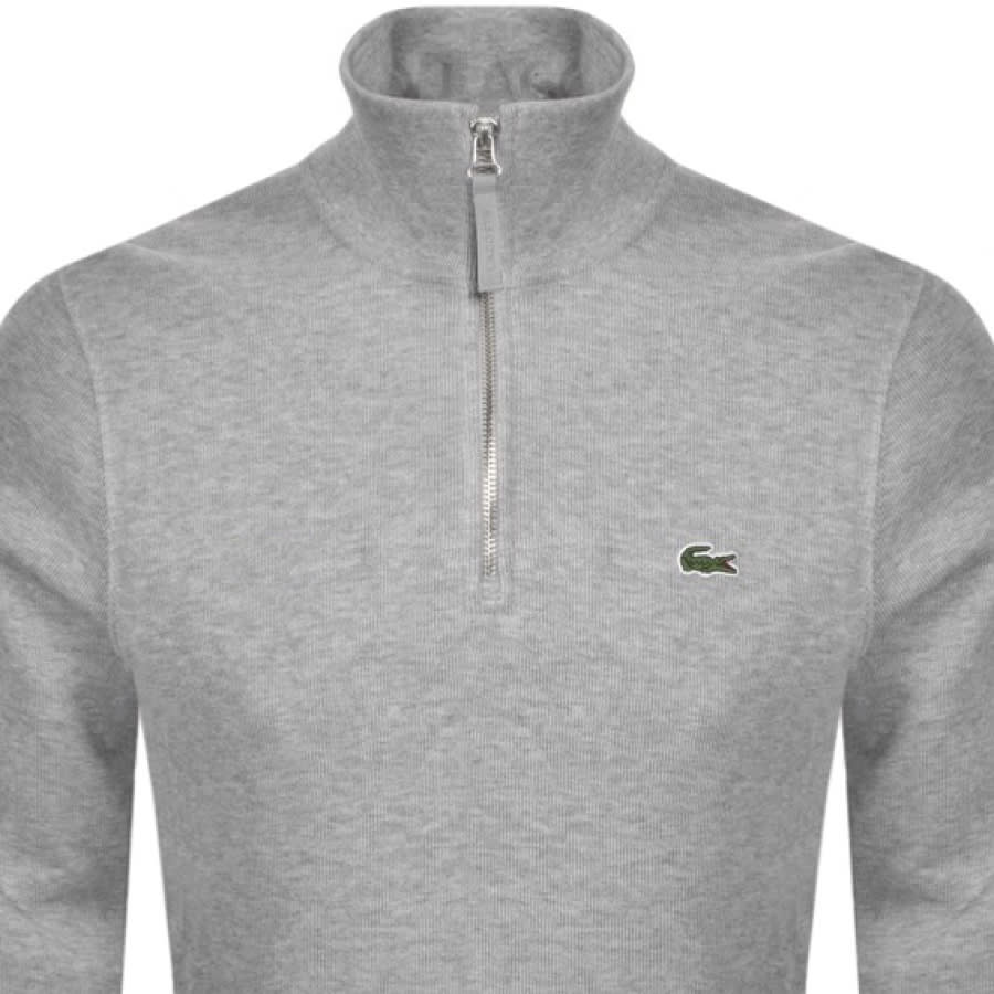 Alternative Image for ProductLacoste Half Zip Sweatshirt Grey2